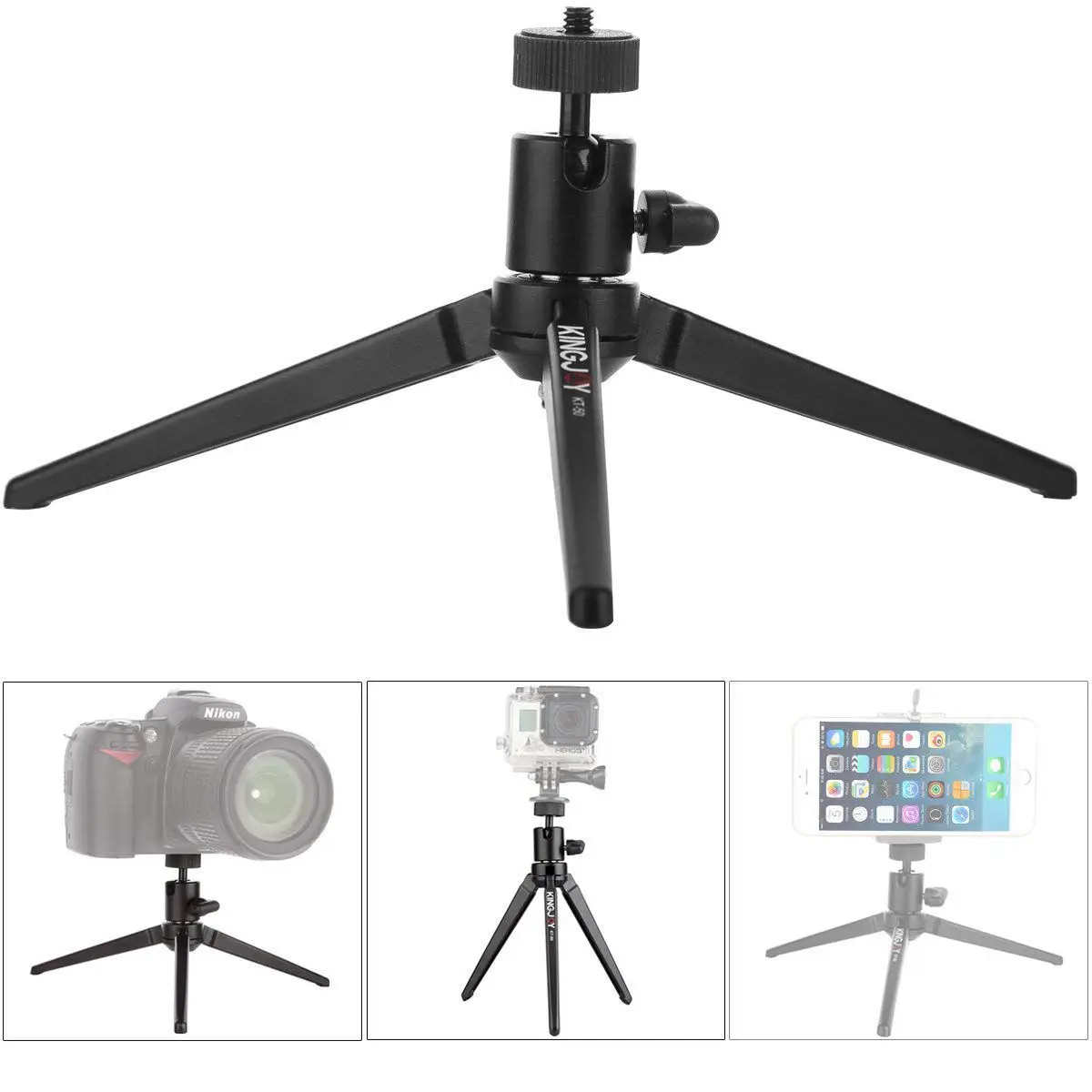 KINGJOY KT 50 мини настольный штатив с шаровой головкой Портативный Настольный Трипод