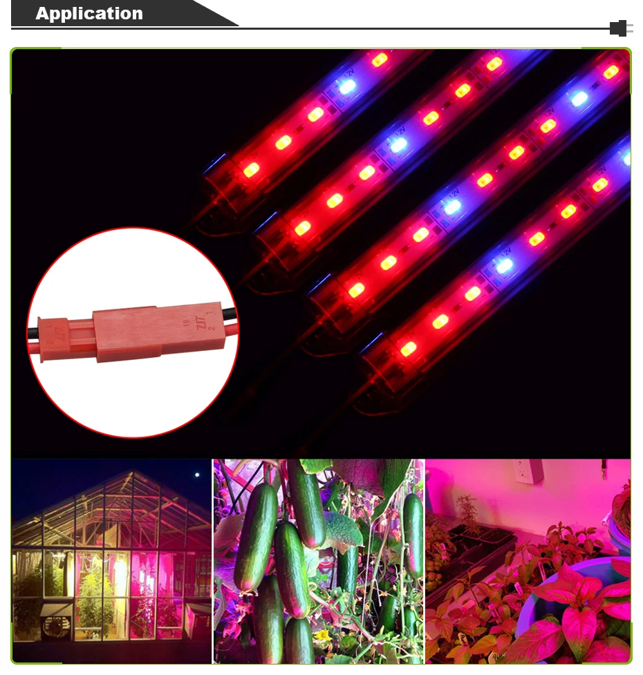 Светодиодный светильник для выращивания растений DC12V 5730 SMD 50 см светодиодный светильник для растений 36 светодиодный s красный синий светильник для аквариума комнатный теплица для выращивания растений