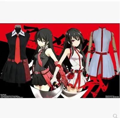 Новая аниме Akame ga KILL Cos набор Белой и Черной униформы для косплея Хэллоуина And