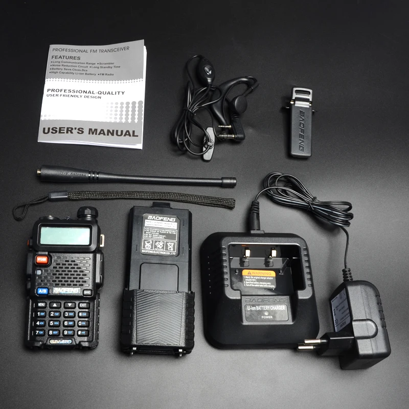 Рация BAOFENG 6 шт./лот двухдиапазонный UHF VHF 136 174/400 520 МГц с литий ионной батареей 3800