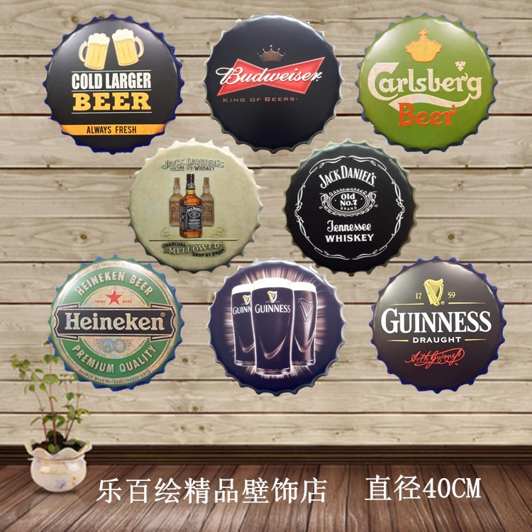 Большая крышка пива GUINNESS жестяная табличка с логотипом винтажная металлическая