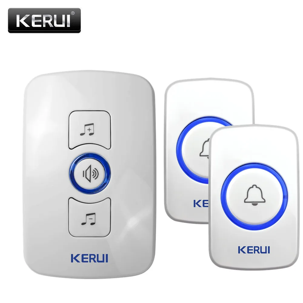 KERUI беспроводной дверной звонок Сигнализация без батарея Разъем ЕС 4 громкости