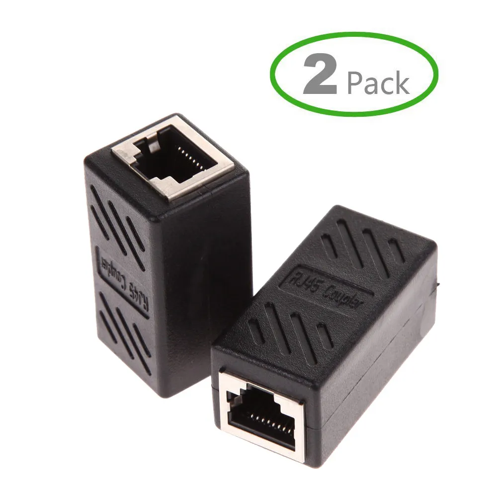 2 упаковки RJ45 муфта Ethernet кабель удлинитель адаптер Женский 7 3| |
