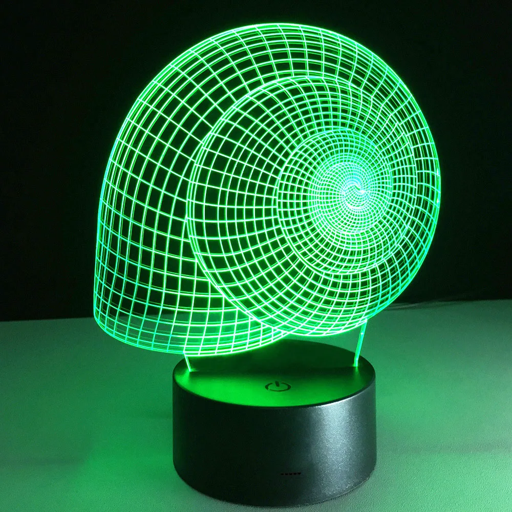 3d usb LED сенсорная цветная маленькая настольная лампа 3D Визуальный USB ночник
