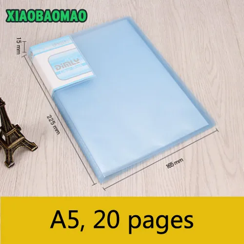 А5, 20 страниц/30 страниц/40 страниц/60 страниц, папка для документов, папка для сортировки файлов, практичные принадлежности для офиса и школы - Цвет: 20 Page