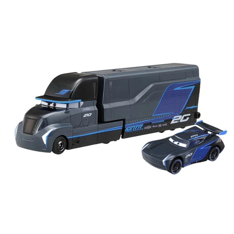 20 truck with car Disney Pixar Cars 2 3 Jackson Storm Mack Uncle Truck 1:55 литая молния McQueen модели игрушечных автомобилей детский подарок на день рождения - Цвет: 20 truck with car
