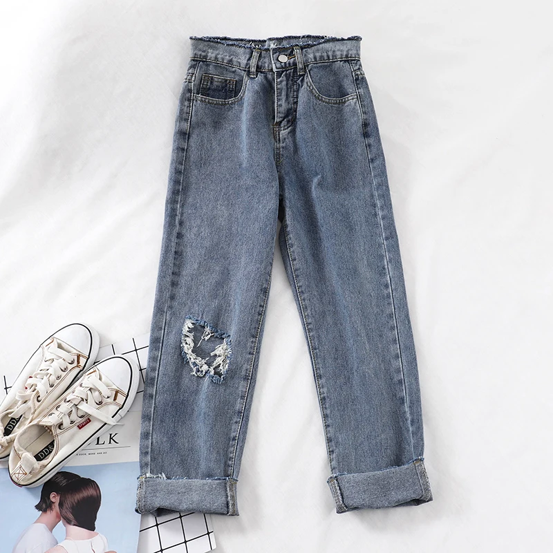 2019 новые модные женские джинсы повседневные Элегантные брюки с высокой талией и