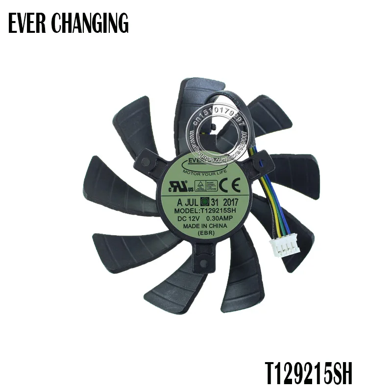 85 мм T129215SH DC12V 0.30AMP 4PIN Вентилятор охлаждения графической карты для Zotac GeForce GTX 1060 3GB ITX мини