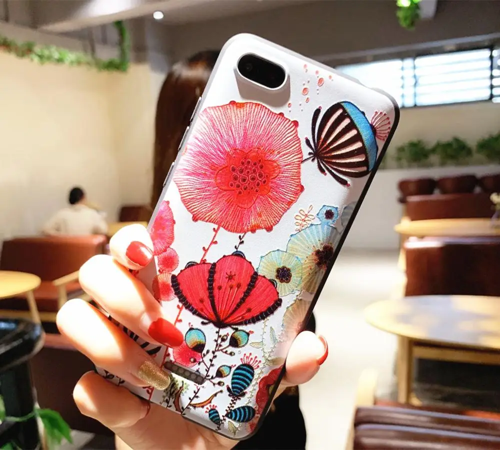 Чехол для Xiaomi Redmi 6a силиконовый чехол с рельефным рисунком мягкий роскошный из