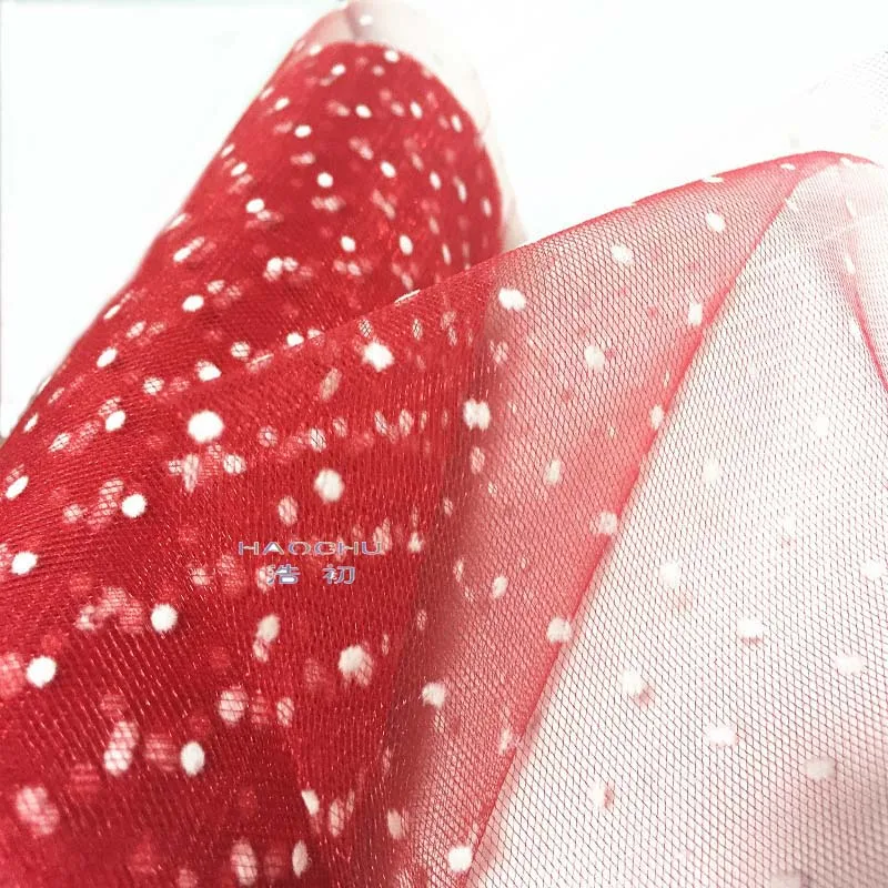 HAOCHU 15cm * 20Y Tulle Roll with Write Dot for Decorative Wedding Birthday Party Supplies TUTU Skirt Gift Box Package 19 Color | Дом и сад