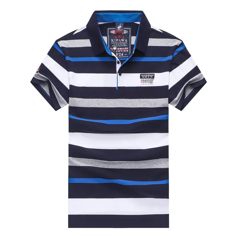 TACE & SHARK известный бренд вышивка Camisa Polo Masculina рубашка лето 2019 мужская мода деловые
