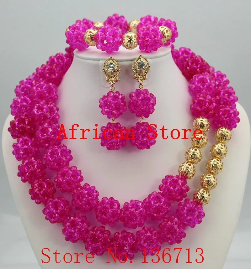 

Marvelous African Beads Jewelry Set Splendid Nigerian Beads Set New Handmade Wholesale Free Shipping R552