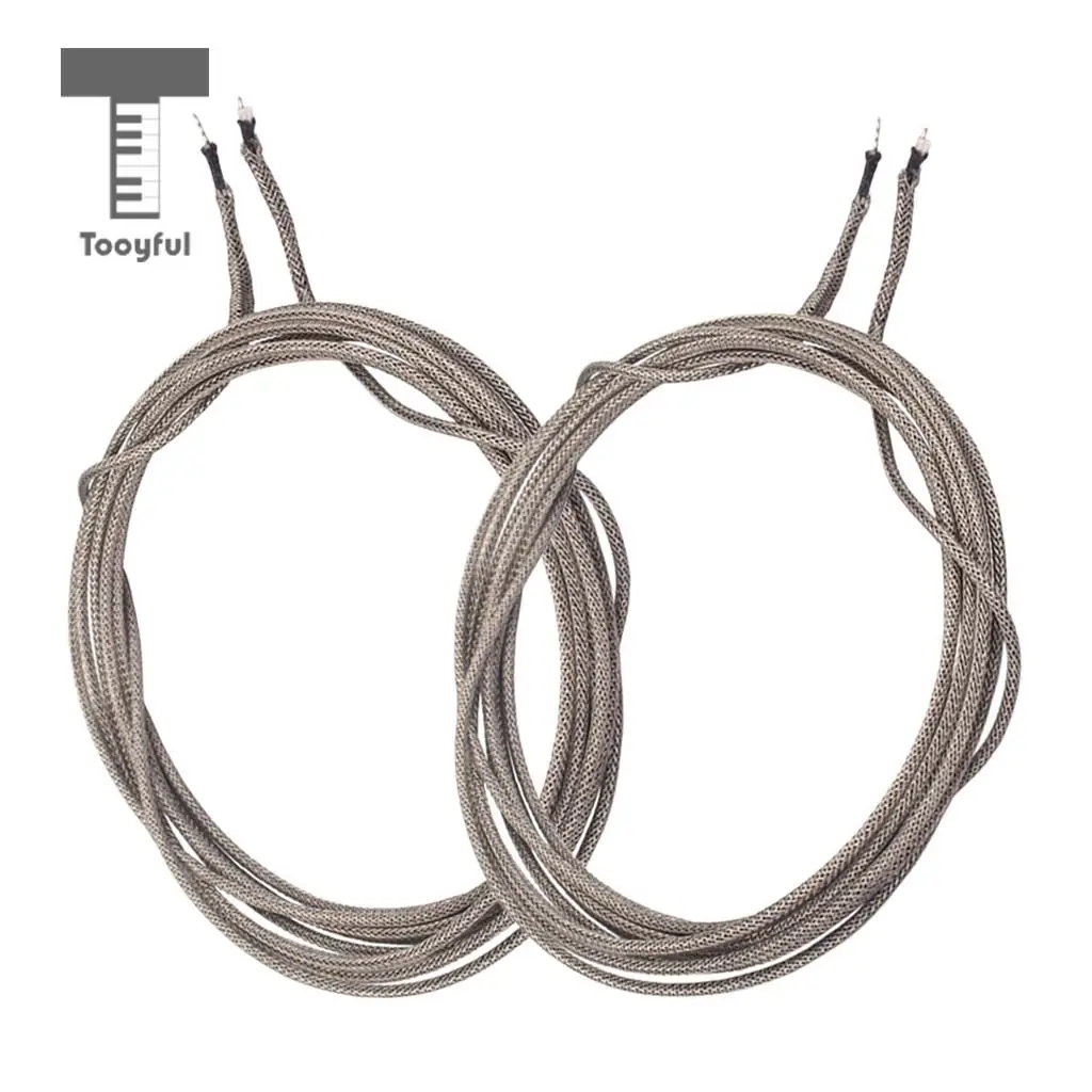

Tooyful 2 Pieces Single Conductor Braided Shield Cable Guitar Pickup Wire 22AWG 300cm Length