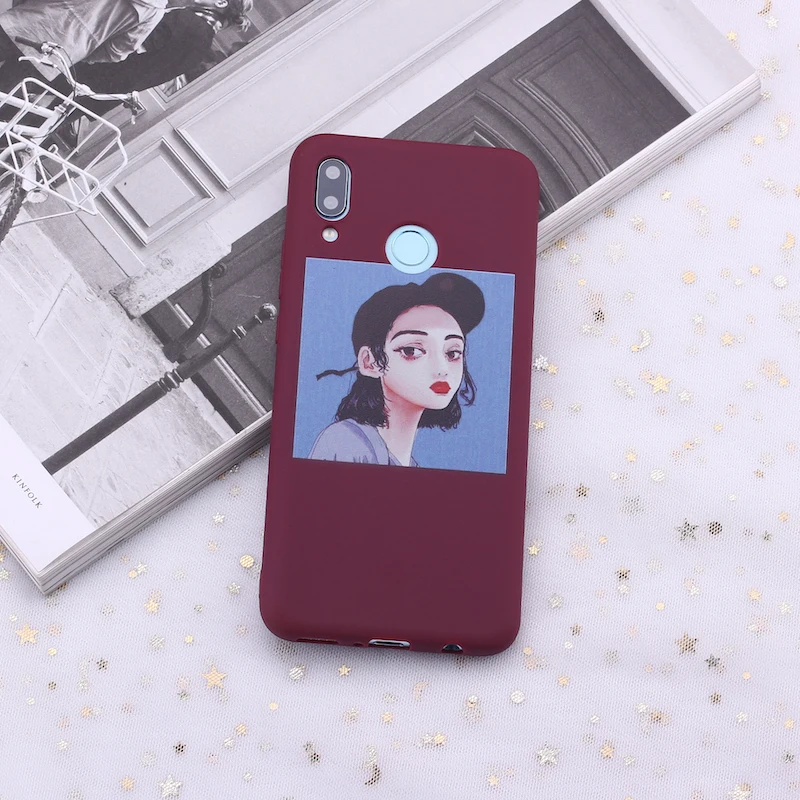 Для Huawei Honor Mate 10 20 Nova P20 P30 P40 P Smart Girl Harajuku модный классный силиконовый чехол для