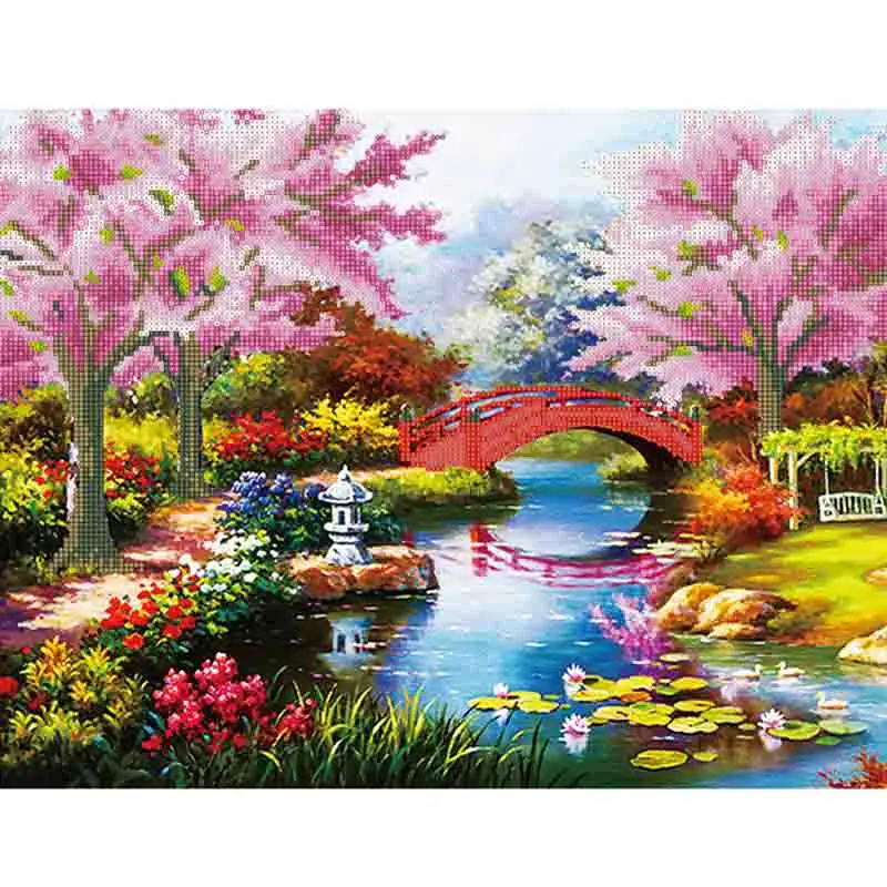 Алмазная живопись 5D сделай сам вышивка крестиком комплект 3d пейзаж Картина