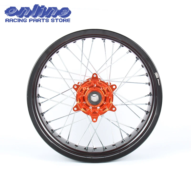 5*17 &quotSupermoto для заднего колеса оранжевая ступица обода SX MXC XC GS SXS EXCF SXSF XCG EXC XCW 125 150