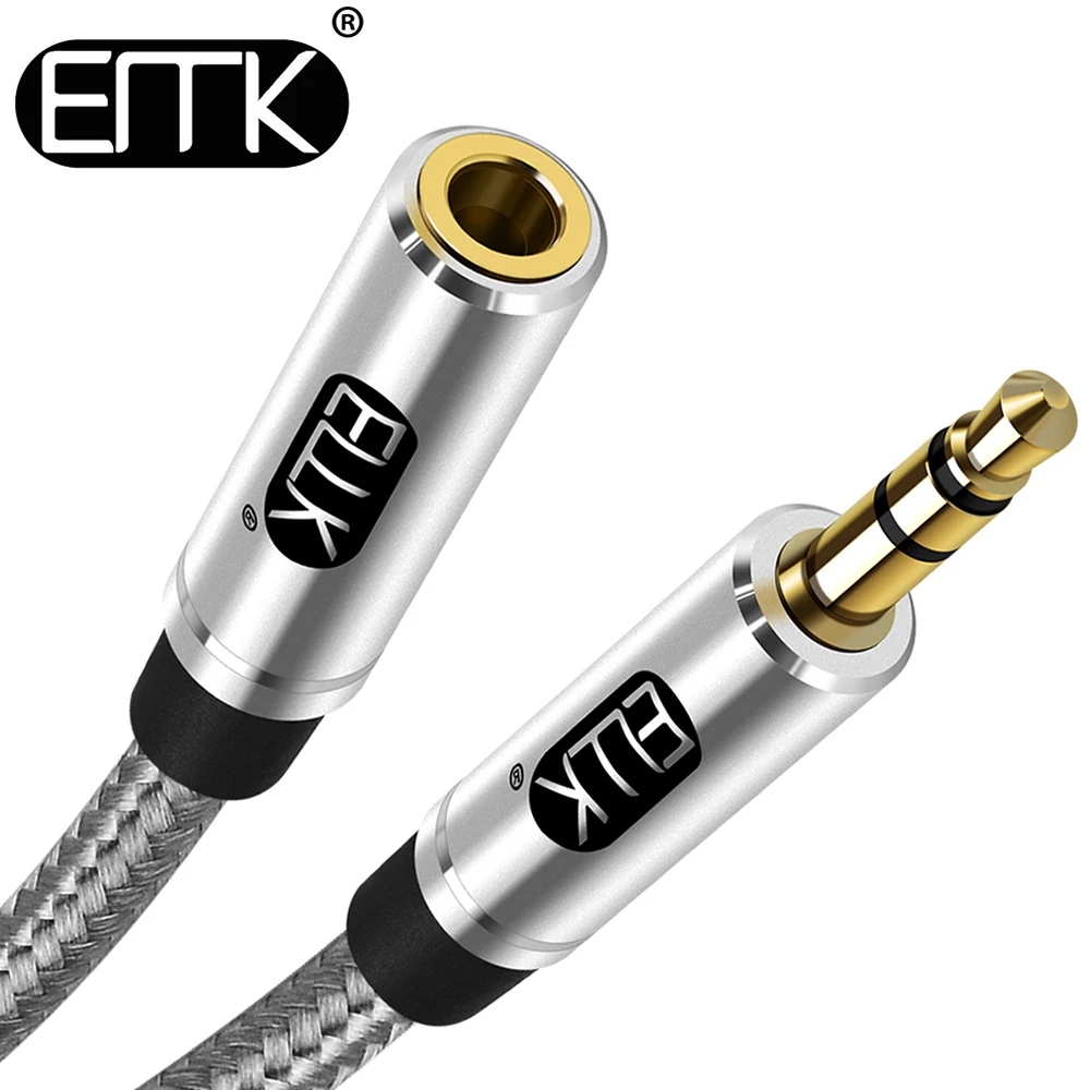 EMK AUX Cable 3.5mm Auxiliary Audio Cable Nylon Braided AUX 