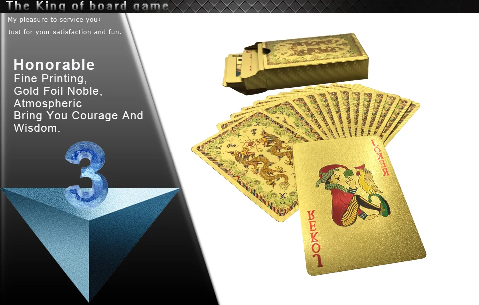 K8356 Золотая фольга Игральные карты Poker Pards золотые Pokerstars колода скраб устойчивый глазурь покер доллар евро дракон стиль