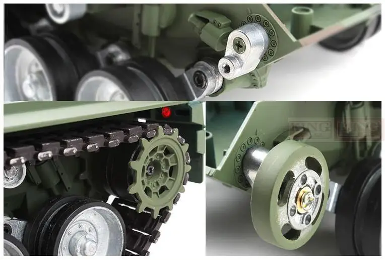 Heng Long 1/16 Германия Леопард 2A6 зеленый RC Танк Ultimate металлическая Версия с дымом