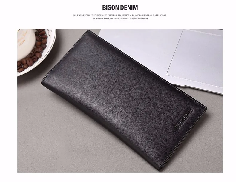 Известных брендов BISON DENIM мужской кошелёк бумажник портмоне мужское натуральная кожа сумки мужские бизнес повседневная мужские кошельки визитница кошелек кожа мужской мода кашельки с бесплатной доставкой