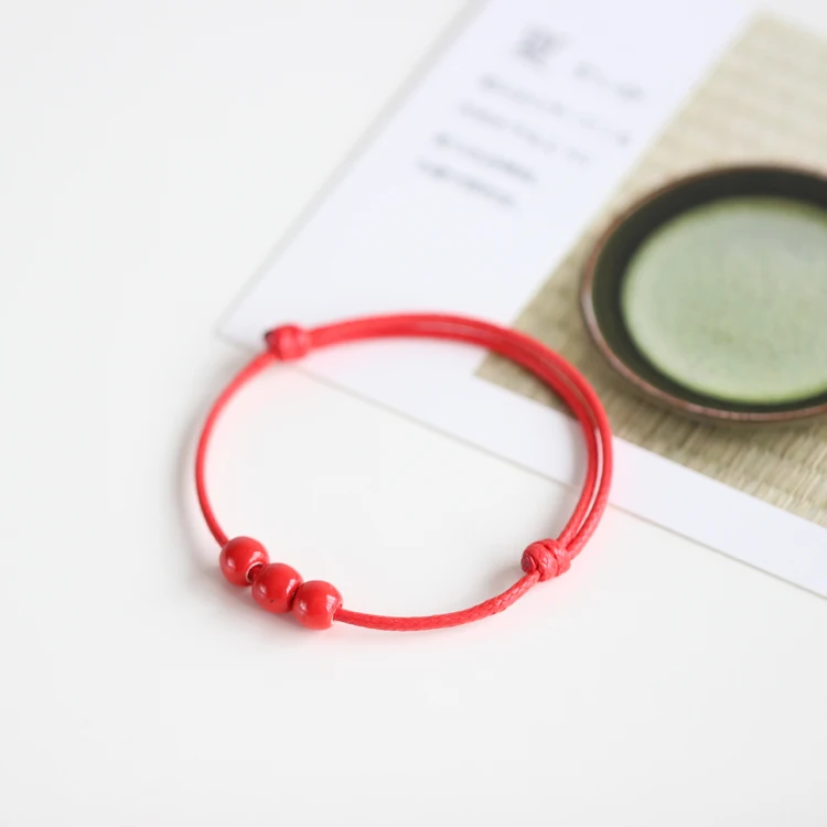 Браслеты на удачу для женщин и девушек керамические украшения ручной работы с