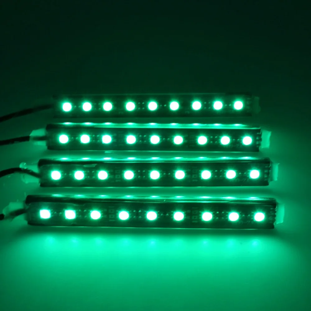 Светодиодная лента RGB для автомобиля 16 цветов 5050 декоративные атмосферные лампы