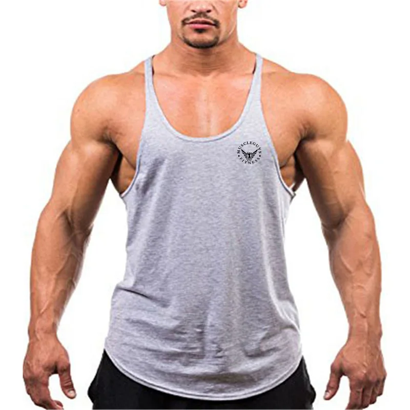 Muscleguys новые мужские майки без рукавов летние хлопковые топы на бретелях