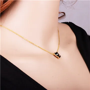 Модное очаровательное короткое ожерелье с подвеской в виде мультяшного черного