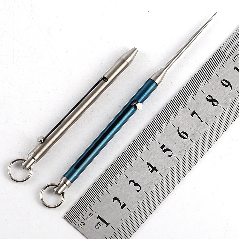Gadget Titanium Alloy Outdoor bushcraft self defense weapon Toothpick Bottle Fruit Fork Camping Tool Titanium Toothpick EDC