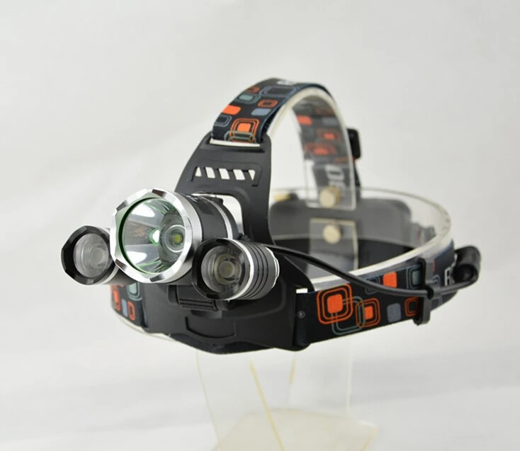 Головного света 3x CREE XM-L XML T6 из светодиодов 5000Lm 3T6 аккумуляторная фары + 2 x 18650 аккумулятор + зарядное устройство + автомобильное зарядное устройство