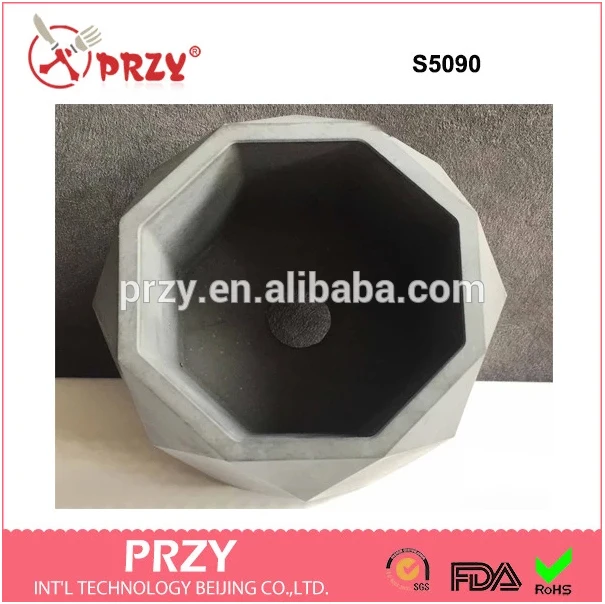 Przy новая силиконовая форма для бетонного плантатора 3d геометрические цементные