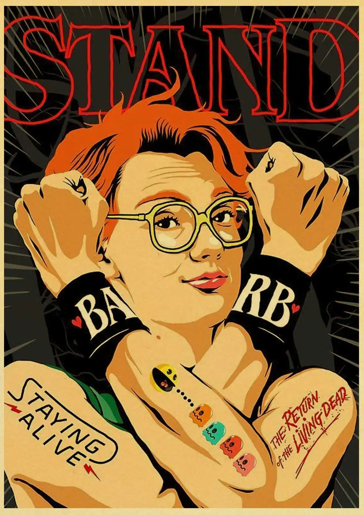 Новые улучшенные плакаты из фильма «странные вещи» в стиле ретро, домашний декор, крафт-бумага, винтажные наклейки на стену с четким изображением - Цвет: D085