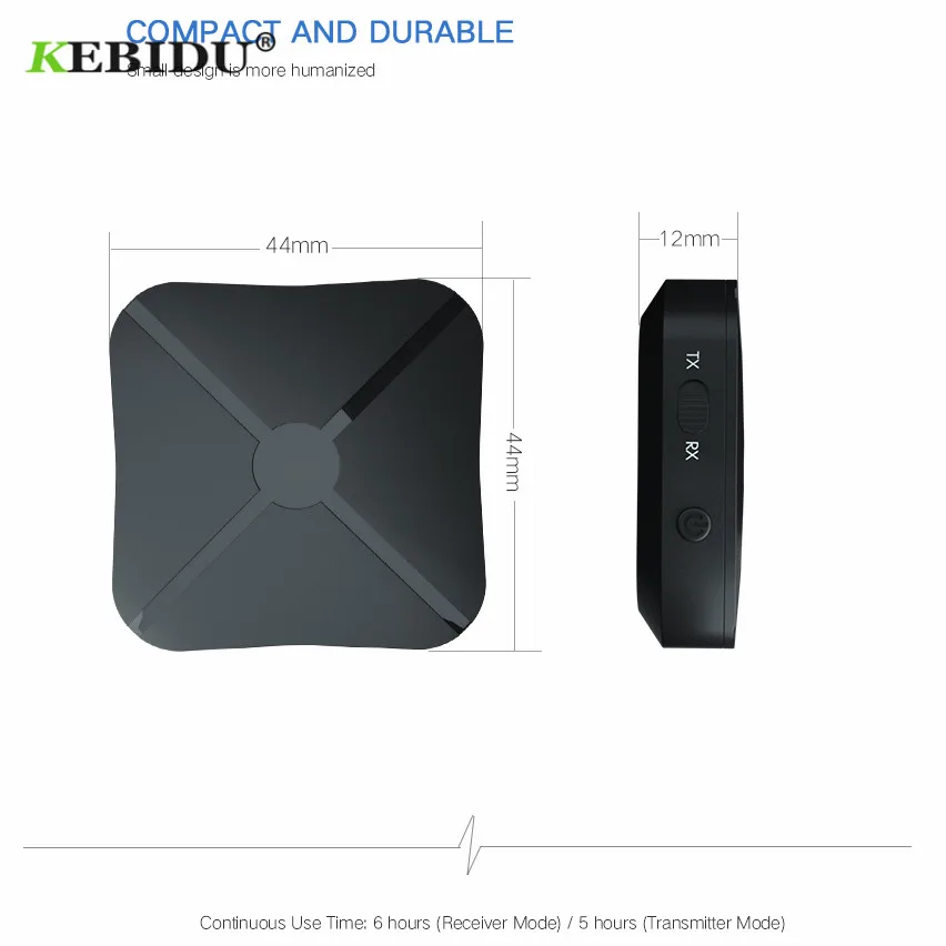 Bluetooth-адаптер Kebidu 2 в 1 принимает передатчик Bluetooth 5 0 приемник-передатчик 4 аудио 3
