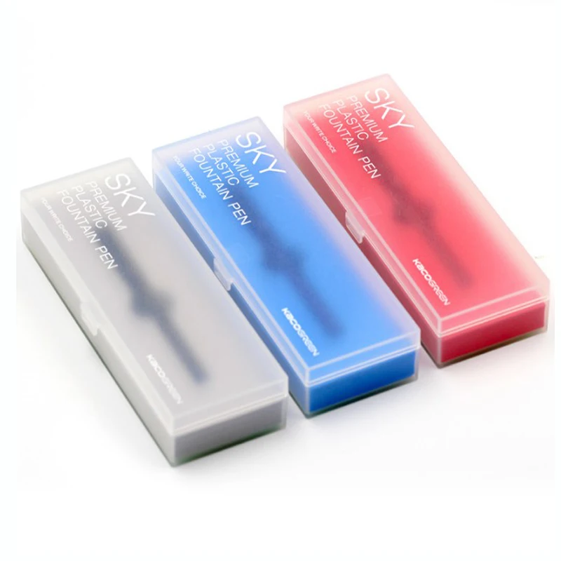 Перьевая ручка KACO SKY II прозрачные цветные чернильные ручки с видимой коробкой