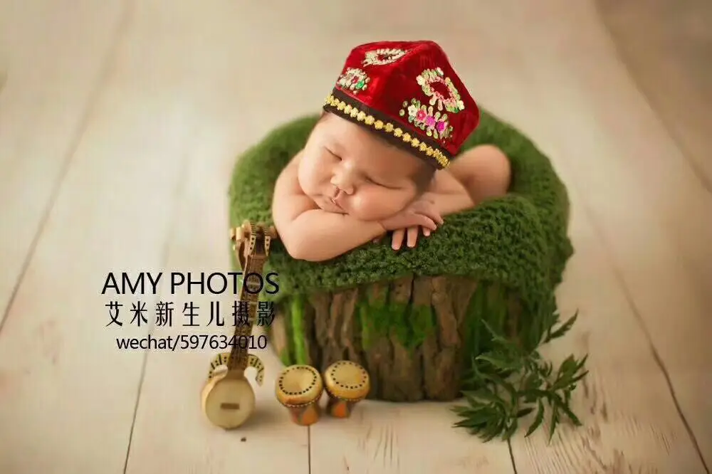 Новорожденный Фотография винтажная кора чаша детская деревянная корзина реквизит для фото младенца рустикальный задний фон матч наполнитель