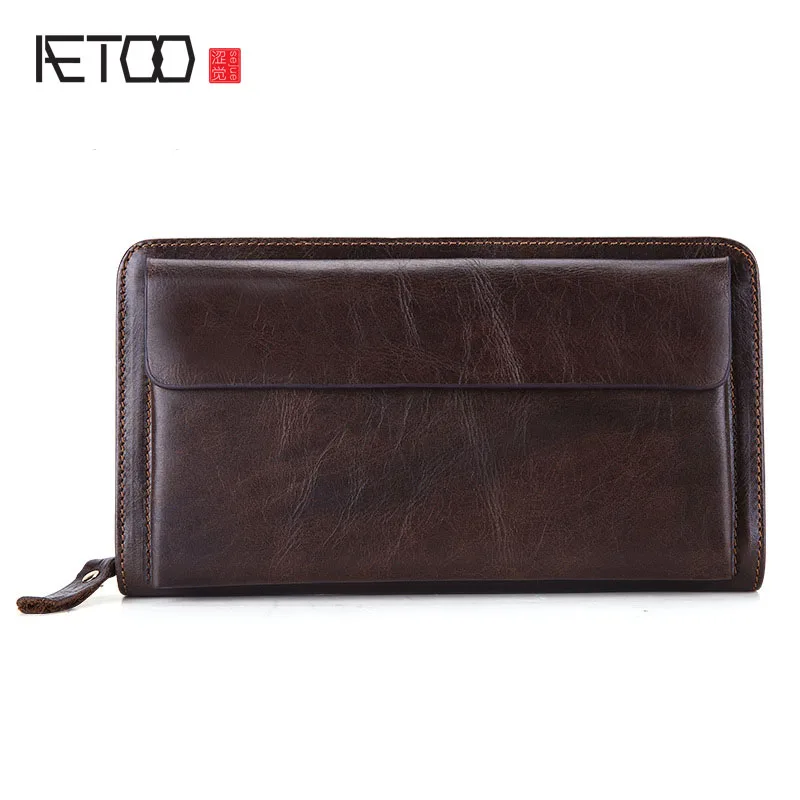 AETOO импортные товары деловой мужской кожаный бумажник Ретро стиль верхний слой