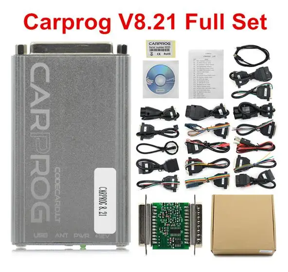 Carprog V8.21 с Keygen онлайн Программирование автомобиля прог 8,21& V10.05 больше авторизация автомобиля-прог Основной блок/полный комплект - Цвет: Белый