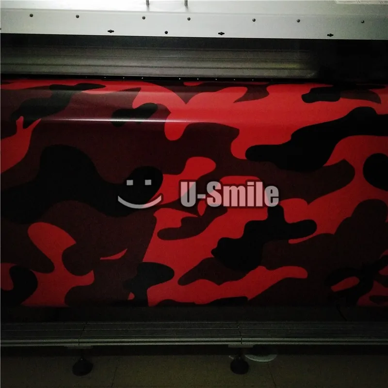 

Jumbo Elite Red Camo Car Vinyl Film Bubble Free For SUV TRUCK JEEP WRAPS