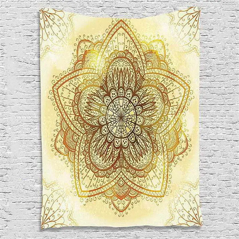 2021 гобелен с цветами мандалы лотоса Настенный Коврик для йоги одеяло индийский