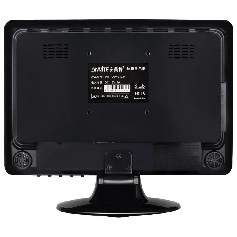 Anmite 12 дюймовый IPS Led ТВ монитор ПК с байонетным коаксиальным разъемом HDMI VGA Дисплей