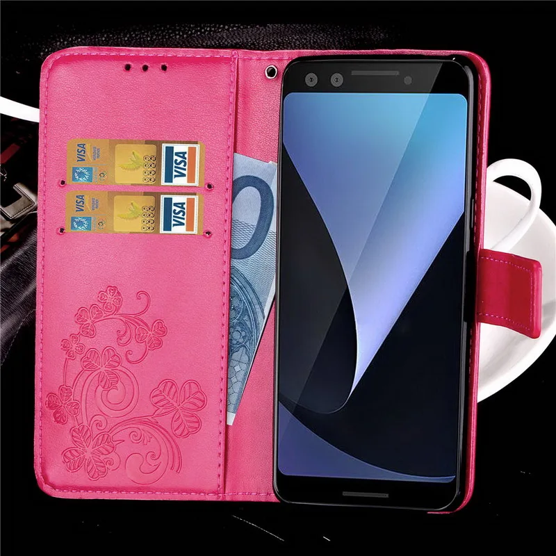 Счастливый клевер Бумажник кожаный чехол для Google Pixel 3 Флип с держатель карт Стенд