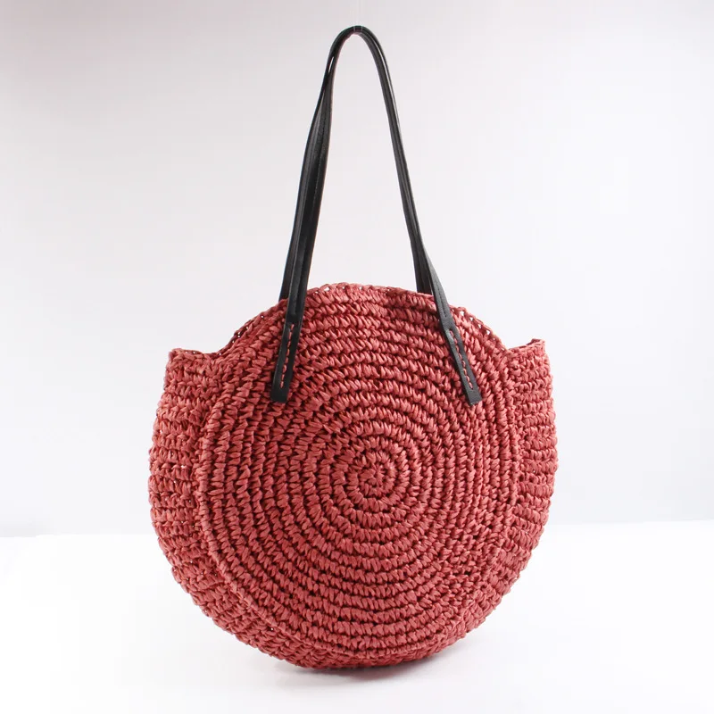 2018 NEW Round Straw Bag Women Crossbody Summer Woven Messenger Bags Lady Handmade Rattan Handbag Bolsos Mujor | Багаж и сумки