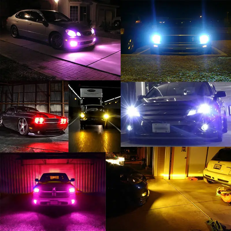 Pair H7 RGB LED Headlight H1 APP Bluetooth-Compatible Control H3 H4 H8 H11 Multi Colors LED Bulbs 9005 9006 For Camry Ford BMW images - 6