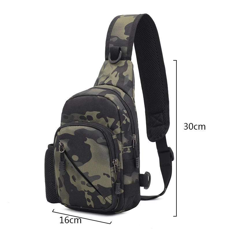 Мужская холщовая сумка-мессенджер водонепроницаемая камуфляжная для
