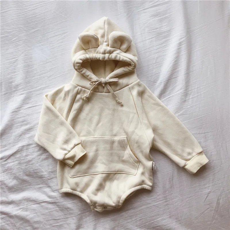 Детские милые корейские Комбинезоны Bebes, милые комбинезоны с животными для мальчиков, одежда с ушками плюшевого медведя, мягкий бархатный комбинезон для маленьких мальчиков