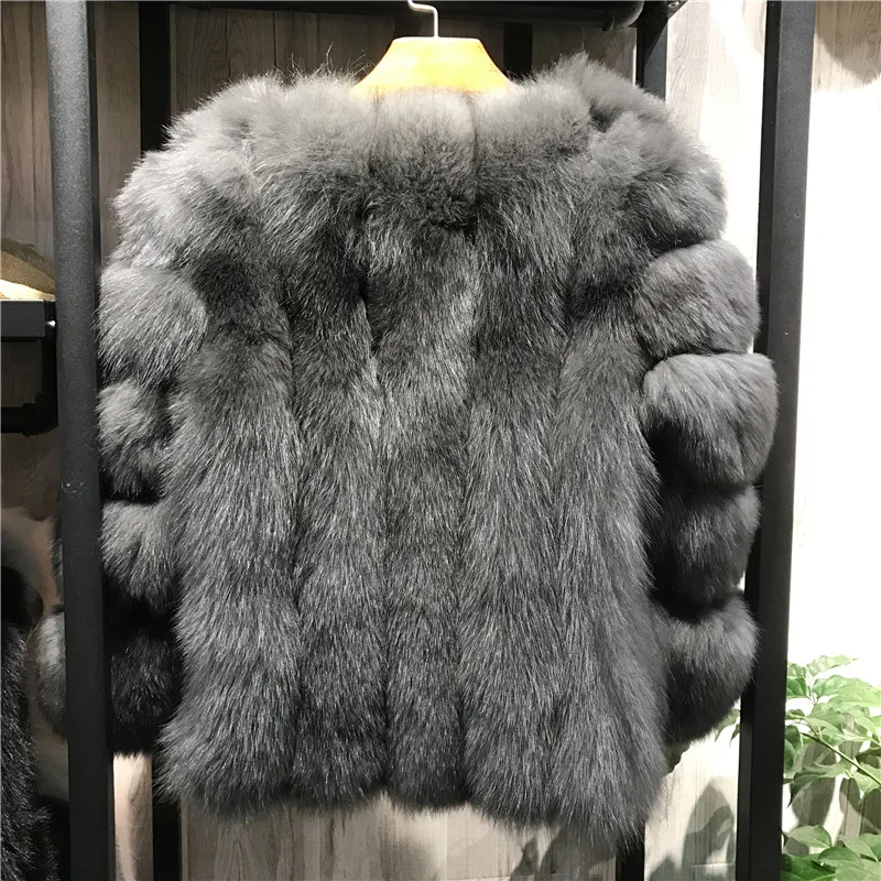 Женская куртка из натурального Лисьего меха, женская шуба из натурального Лисьего меха, зимняя верхняя одежда