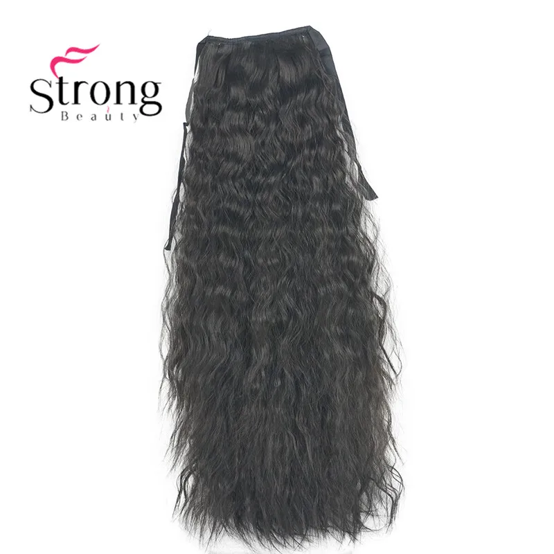 StrongBeauty 6 видов цветов длинные кудрявые Кудрявые Волнистые конский хвост парик африканские кудри 22-24 дюймов синтетические Тепло сопротивляются цвету выбора