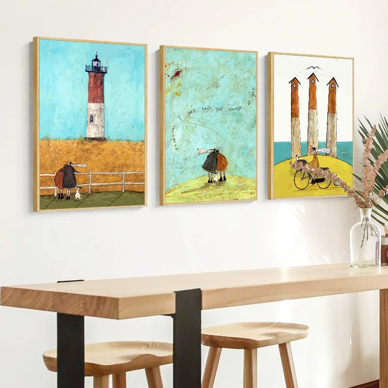 Maeham Nordic Happy family Canvas Painting figure Prints Posters Wall art reminiscence poster for Living Room Morden Home Decor | Дом и сад