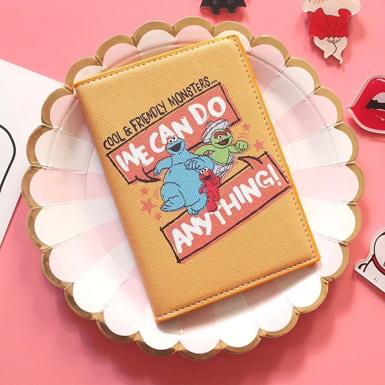 Sesame Street Passport Cover Cactus ID Card Holder Travel Accessories | Багаж и сумки