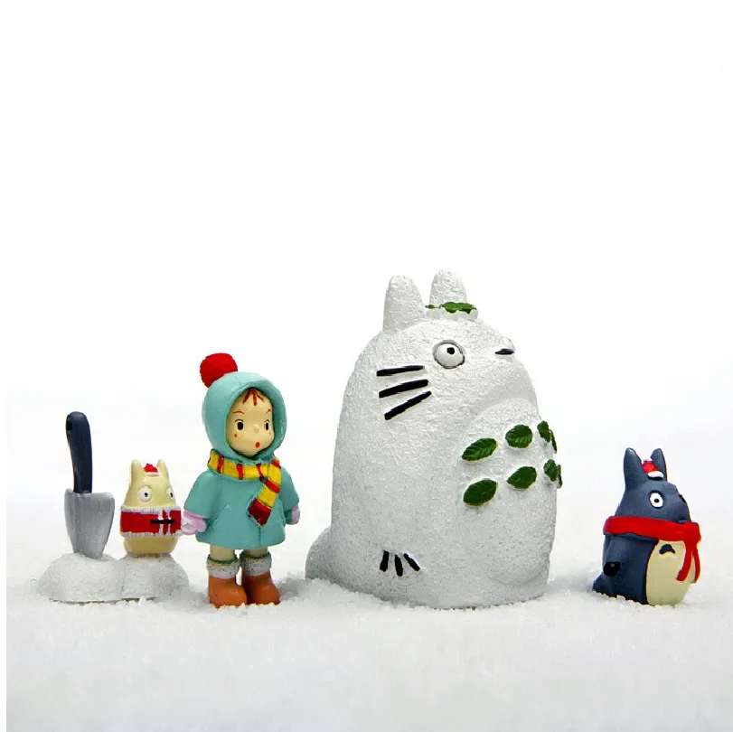 Мой сосед Тоторо студия Ghibli Аниме персонаж каучуковая Фигурка Набор игрушек Тоторо сяоми новогодний декор для детей аксессуары для сада